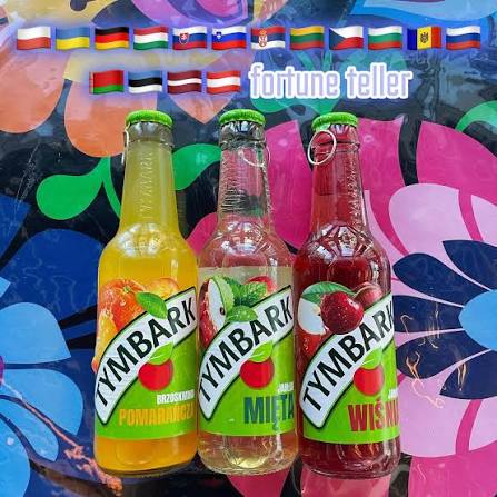 Tymbark drinks in glass bottles